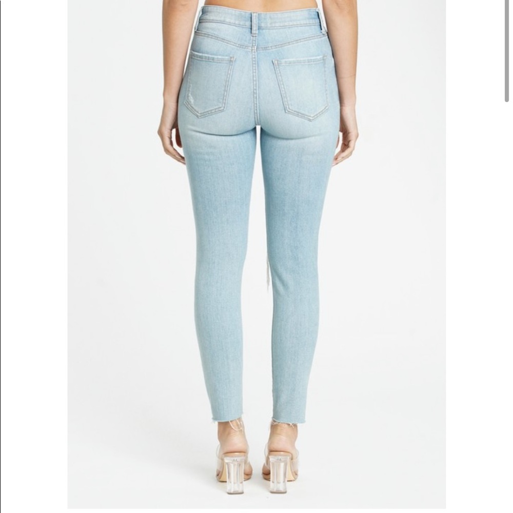 Ariana High Rise Light Distressed Skinny Denim - Picture 4 of 4